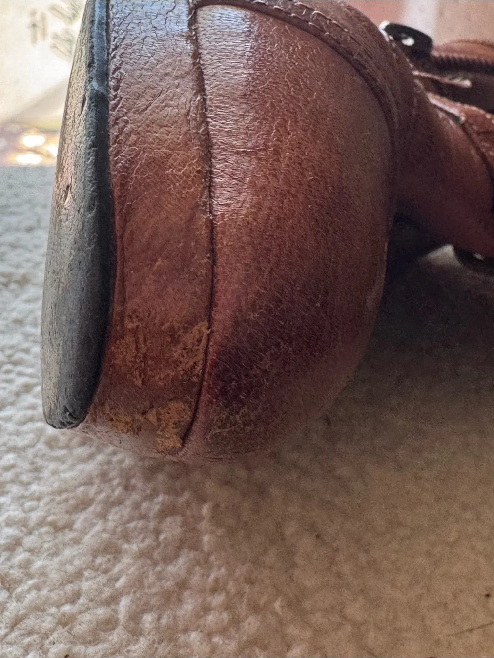 Carlos by Carlos Santana Cognac Brown Lace-Up High Heel Ankle Boots